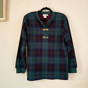 Eccobay• vintage classic flannel checkered shirt sweater size medium